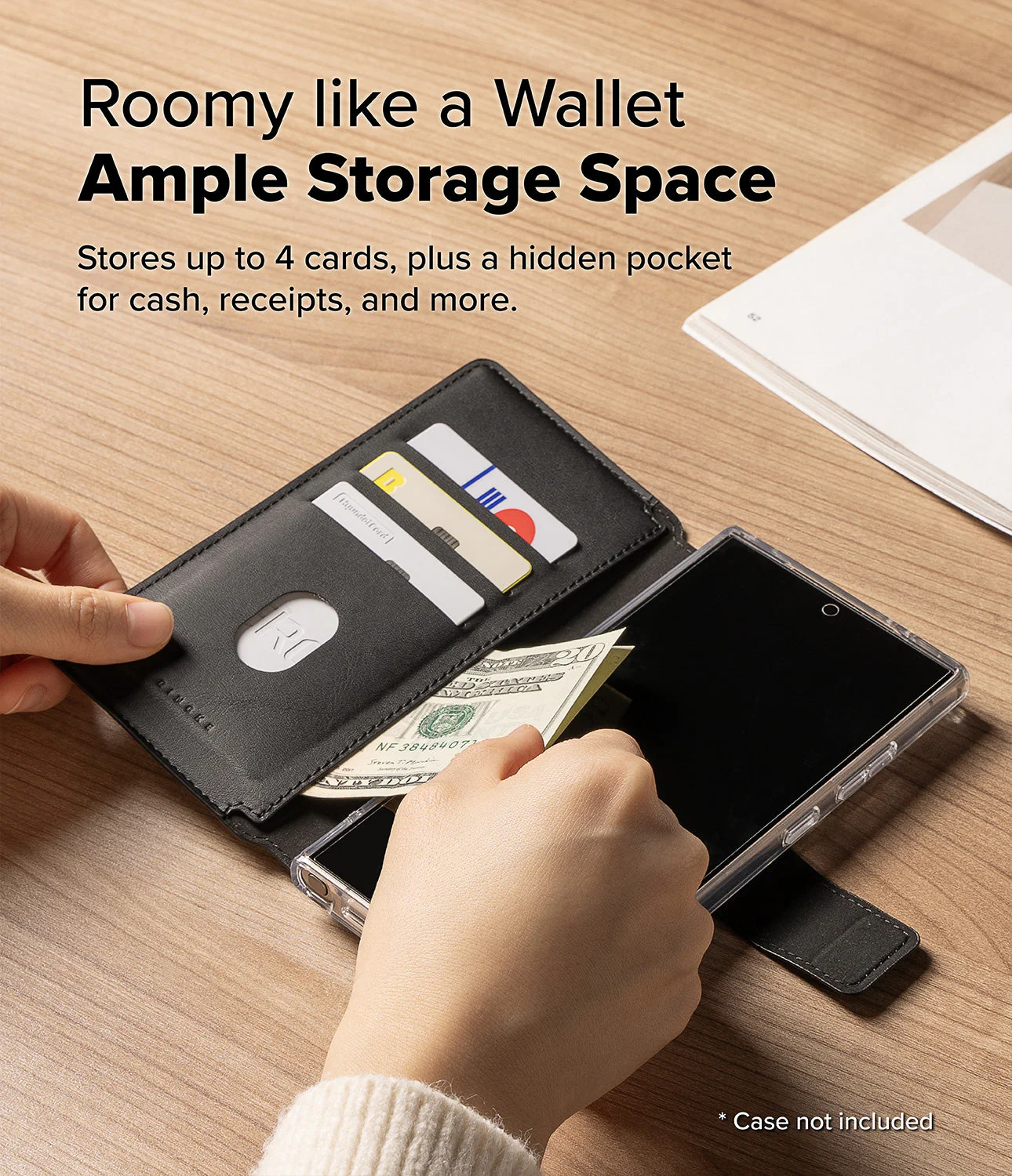 Galaxy S25 Ultra Cover | Folio Grip Wallet Magnetic - Image 12