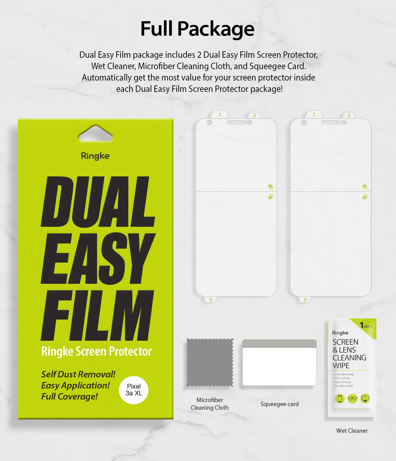 Google Pixel 3a XL Screen Protector | Dual Easy Film - Image 9