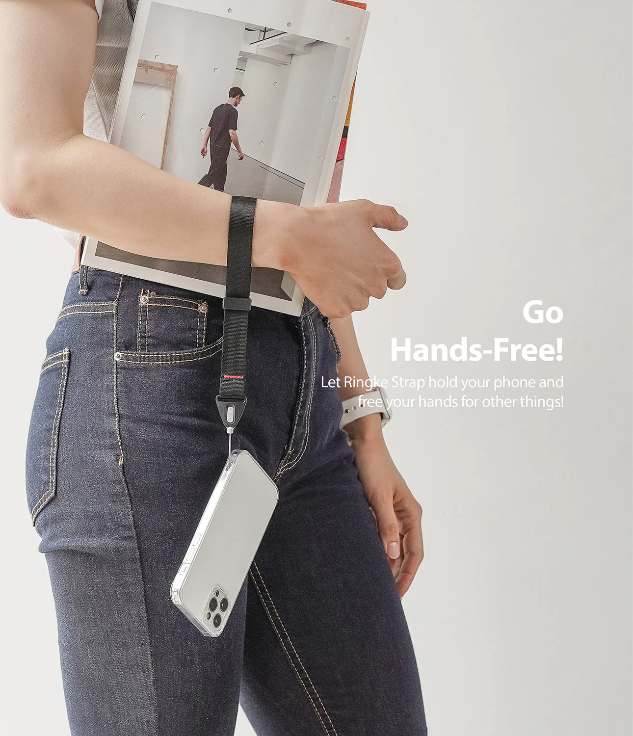 Hand Strap | Black / Neon Orange - Image 4