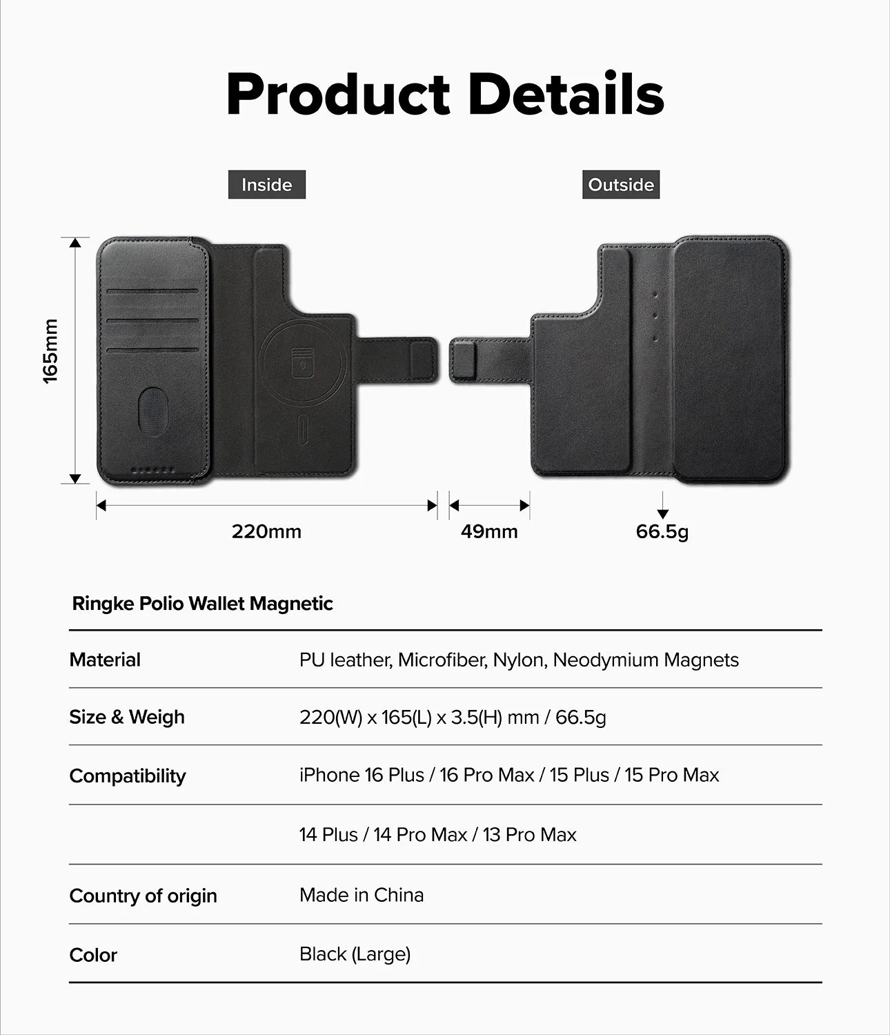 iPhone Pro Max & Plus MagSafe Cover | Folio Wallet Magnetic - Image 14