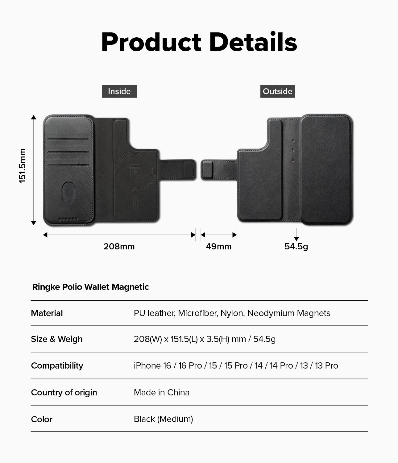 iPhone & Pro MagSafe Cover | Folio Wallet Magnetic - Image 14
