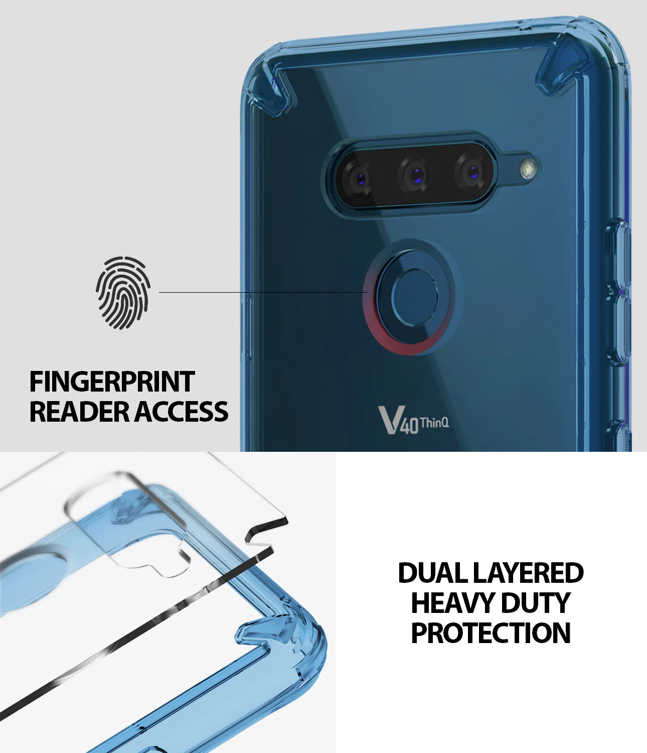 LG V40 ThinQ Case | Fusion - Aqua Blue - Image 5