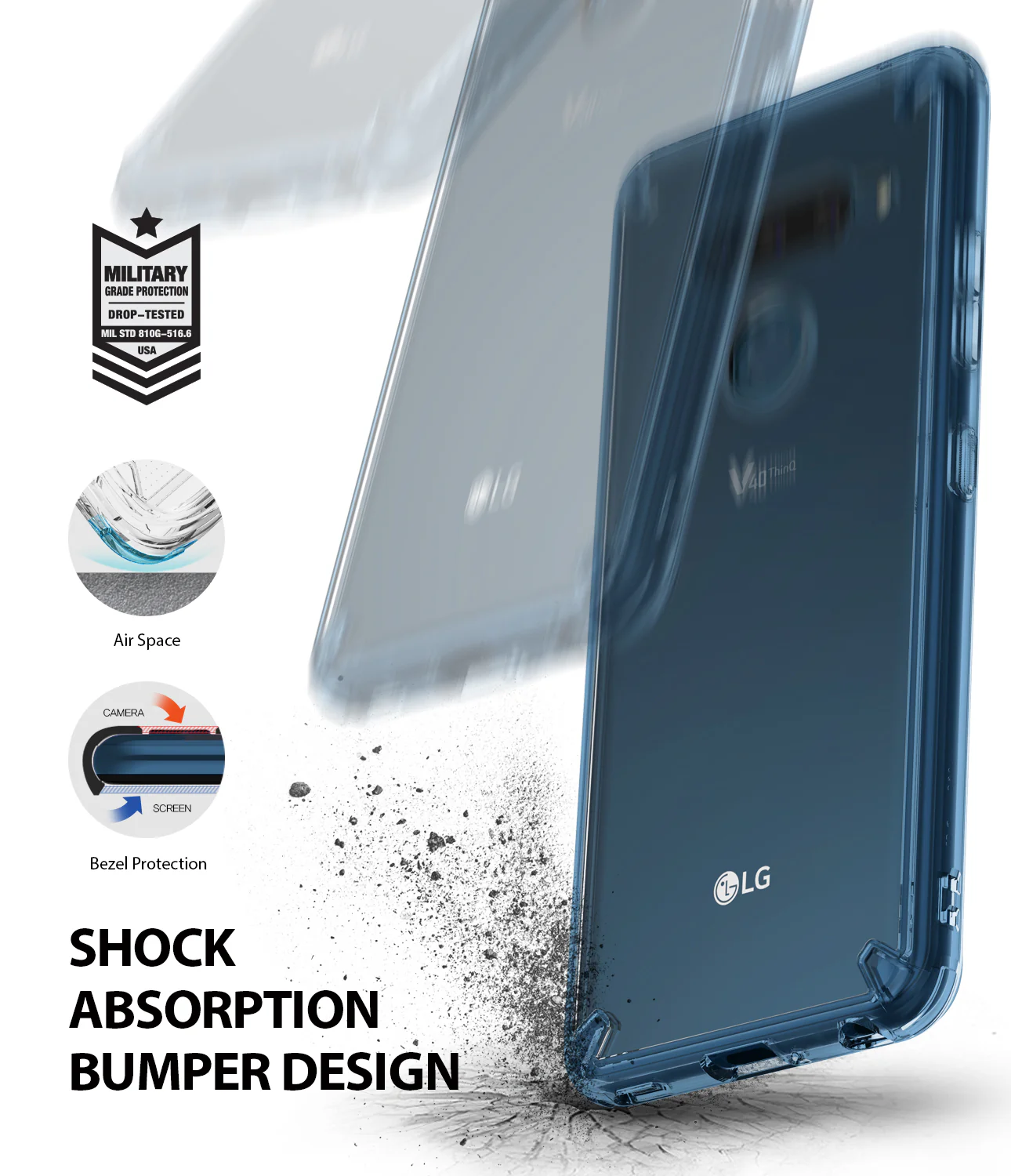 LG V40 ThinQ Case | Fusion - Aqua Blue - Image 7
