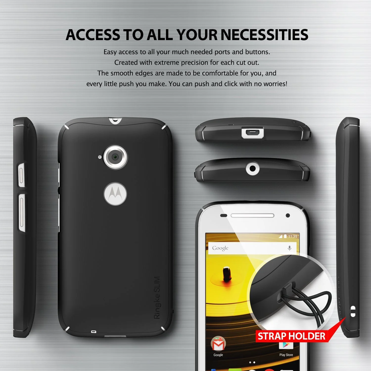 Moto E 2015 (2nd Gen.) Case | Slim - Black - Image 3