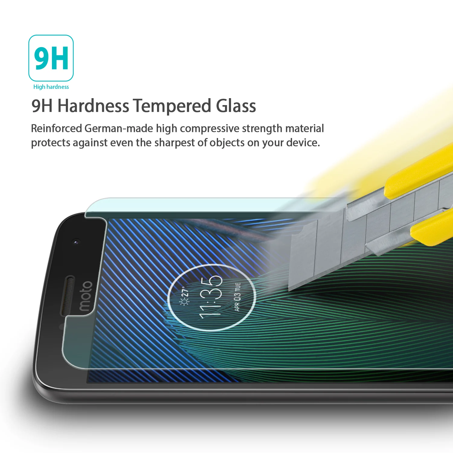 Moto G5 Plus Screen Protector | Invisible Defender Glass [2P] - Image 5