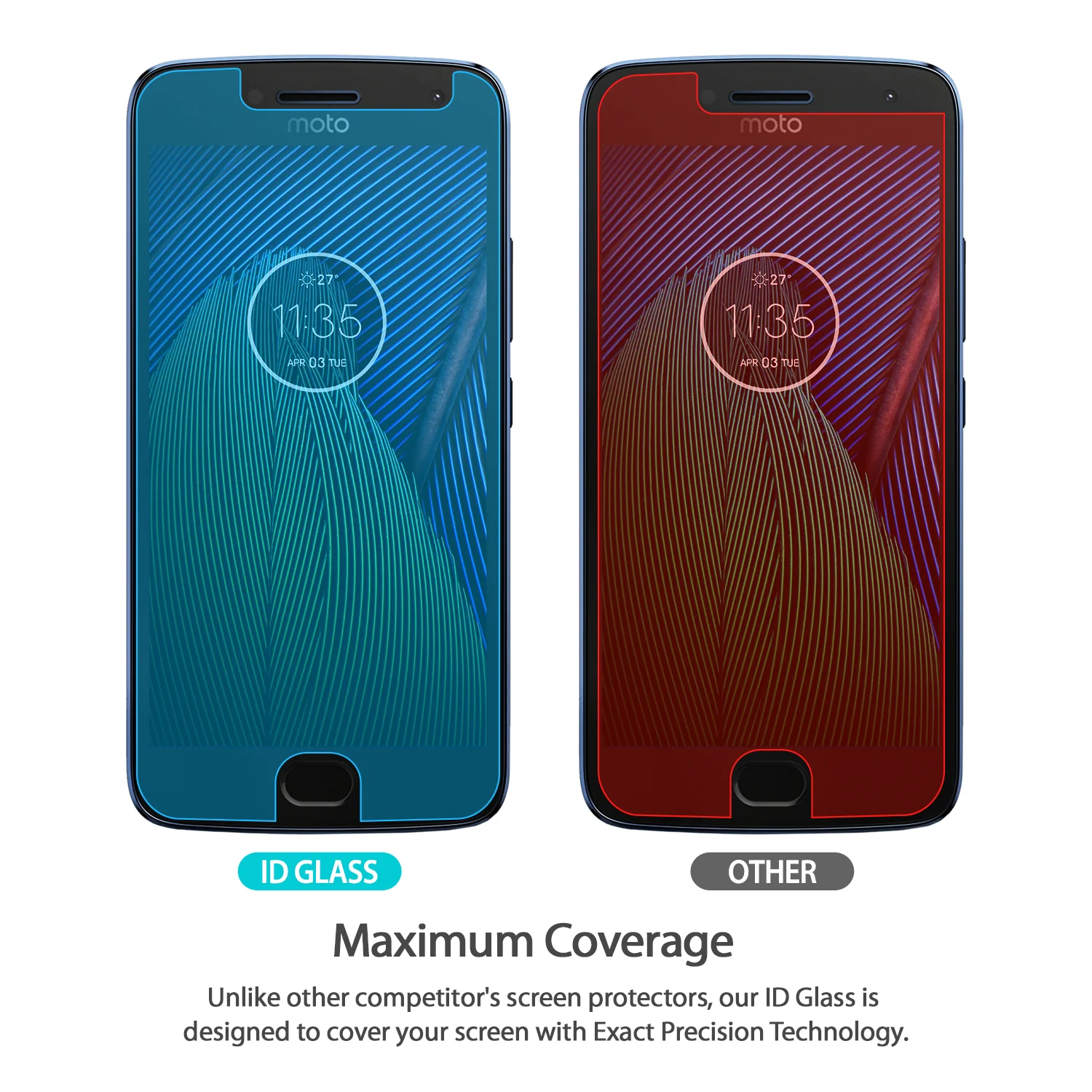 Moto G5 Plus Screen Protector | Invisible Defender Glass [2P] - Image 6