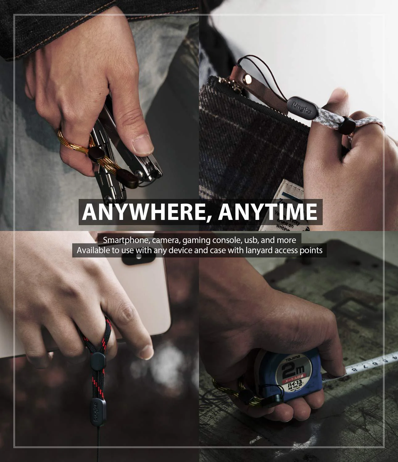 Paracord Lanyard Finger Strap [4 Pack] - Image 3