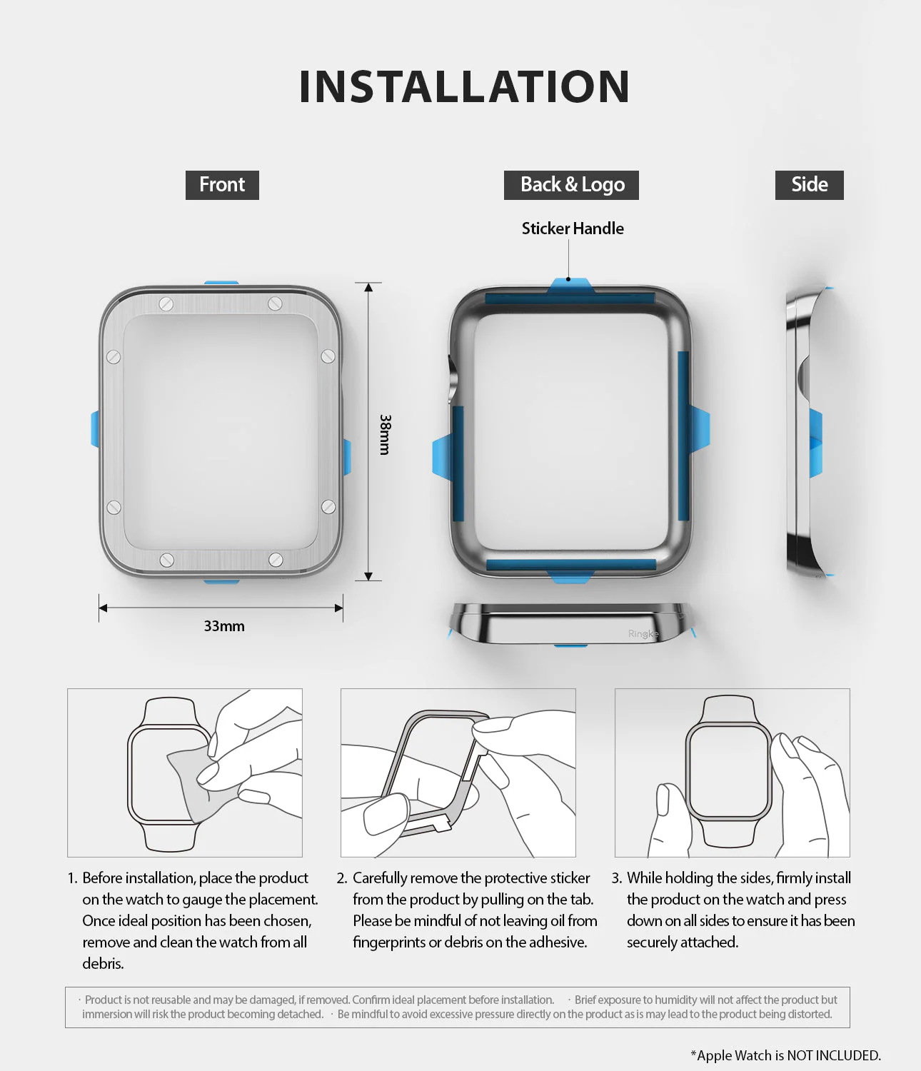 Apple Watch Series 3 / 2 / 1 (38mm) | Premium Bezel Styling H - Image 10