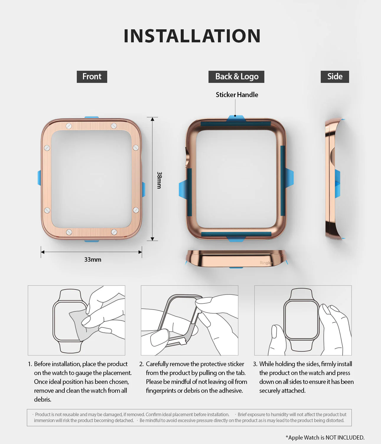 Apple Watch Series 3 / 2 / 1 (38mm) | Premium Bezel Styling H - Image 21