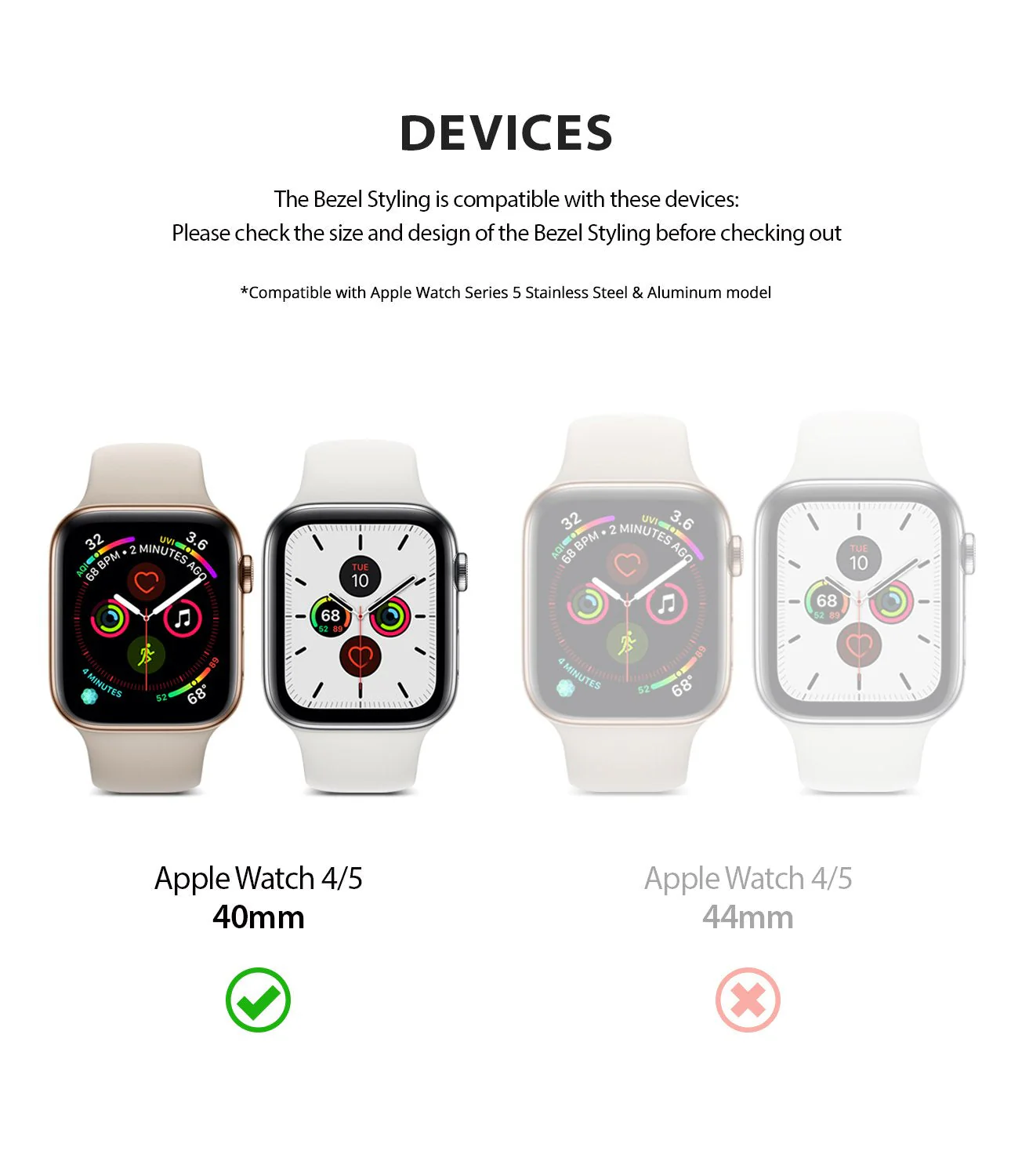Apple Watch Series 6 / 5 / 4 / SE (40mm) | Bezel Styling - Image 107