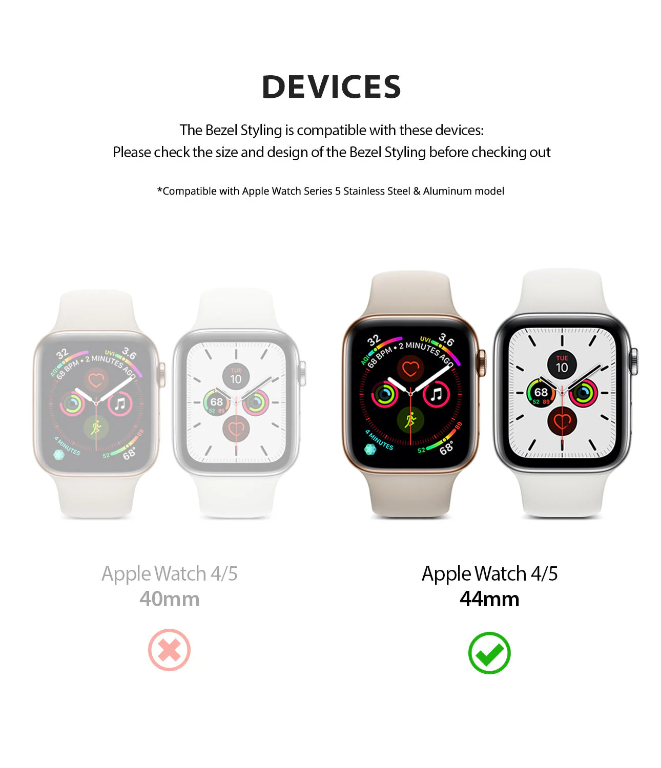Apple Watch Series 6 / 5 / 4 / SE (44mm) | Premium Bezel Styling O - Image 15