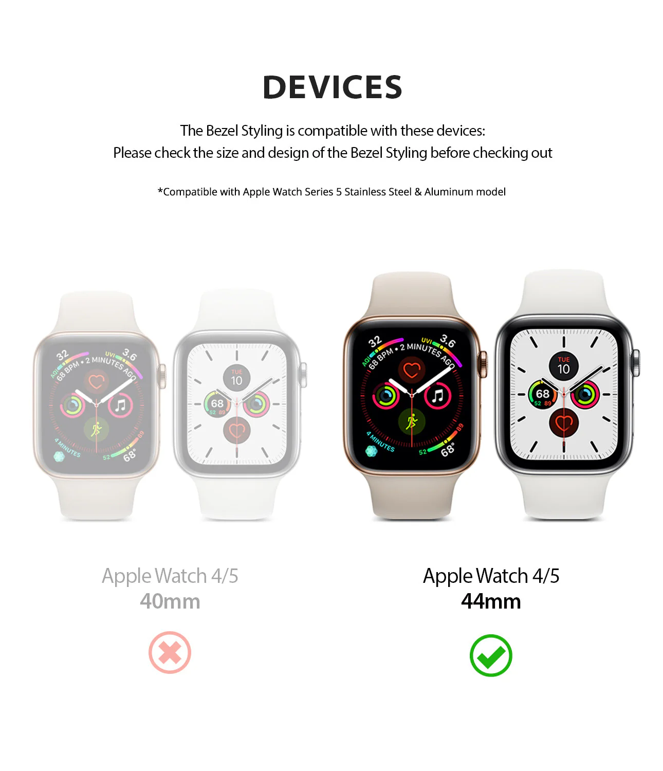 Apple Watch Series 6 / 5 / 4 / SE (44mm) | Premium Bezel Styling O - Image 3