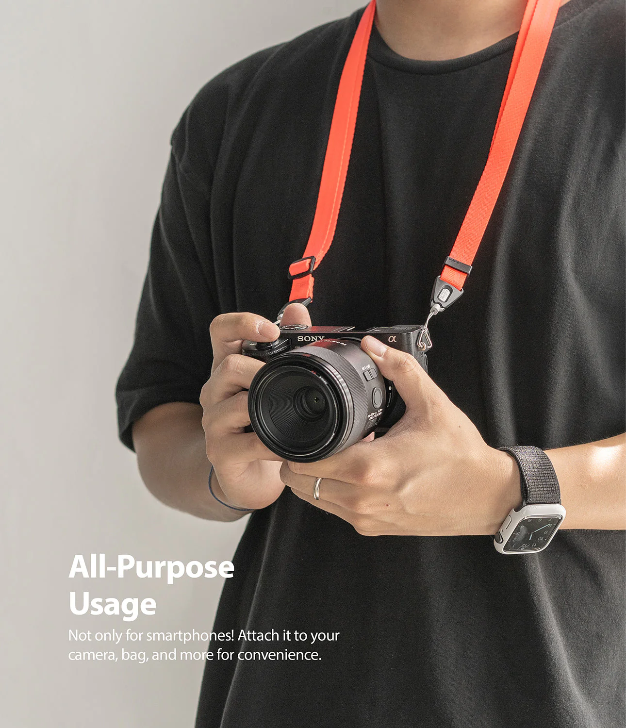 Shoulder Strap | Black / Neon Orange - Image 19