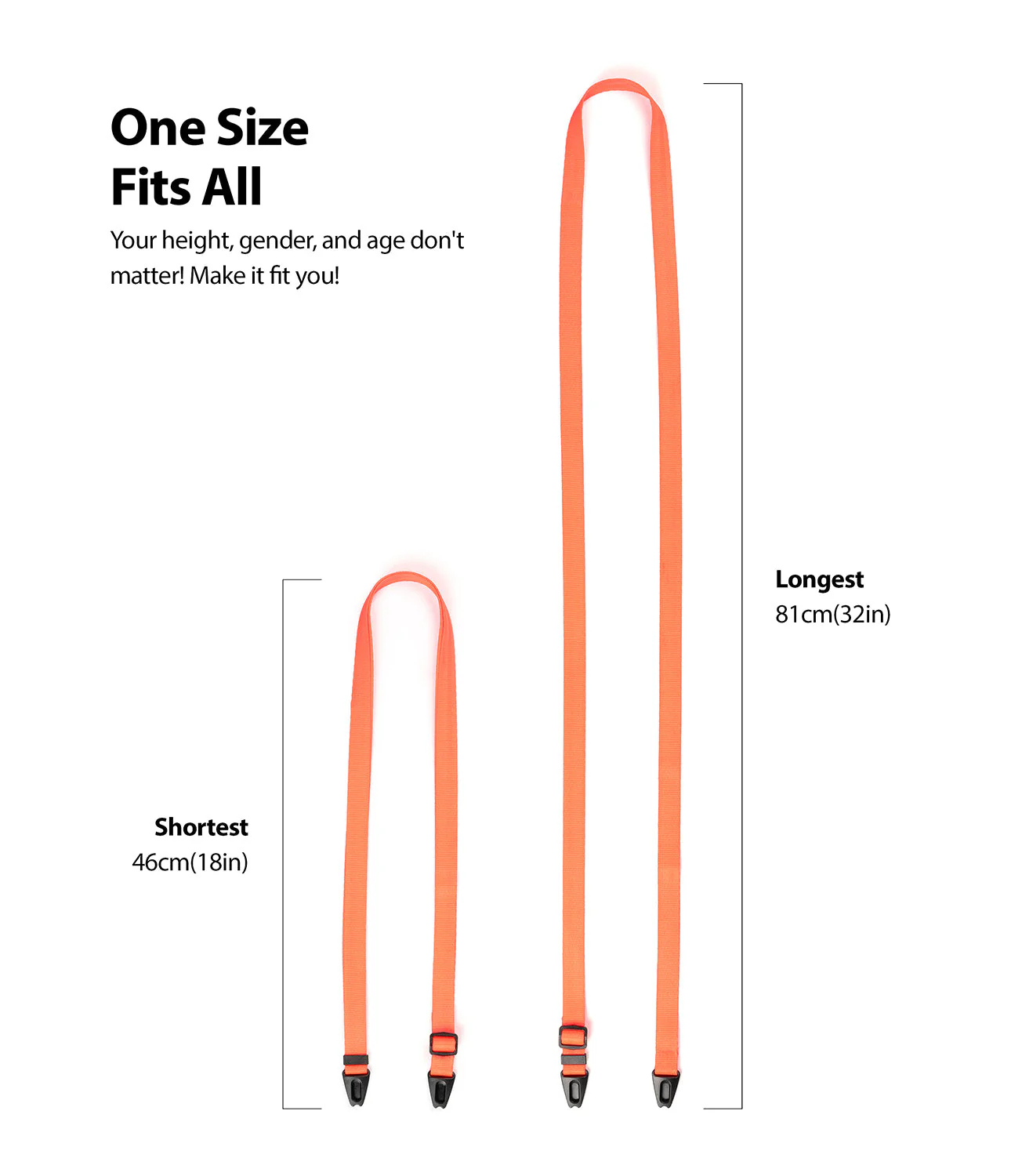 Shoulder Strap | Black / Neon Orange - Image 23