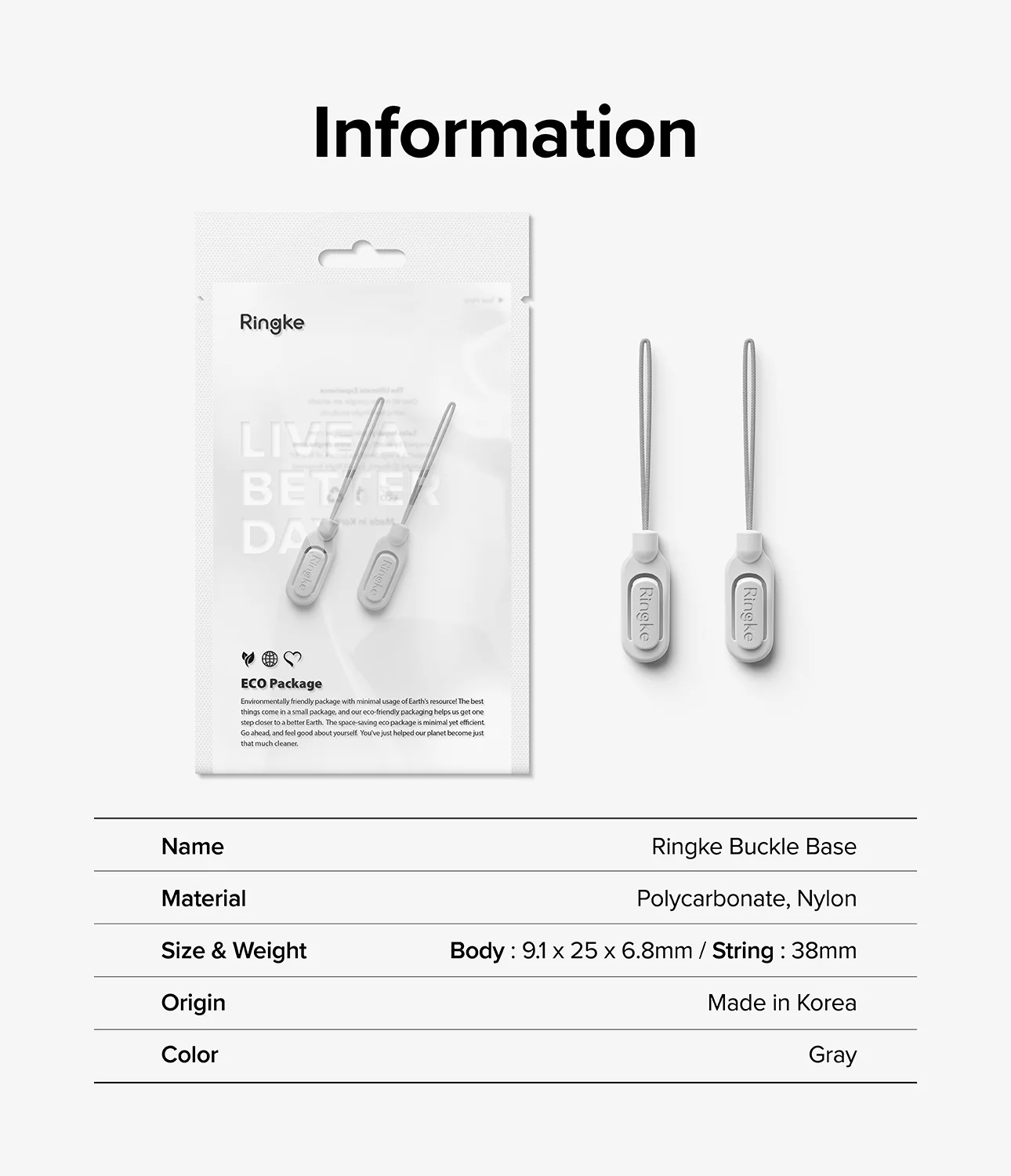 Strap Buckle Base | Light Gray [2 Pack] - Image 7